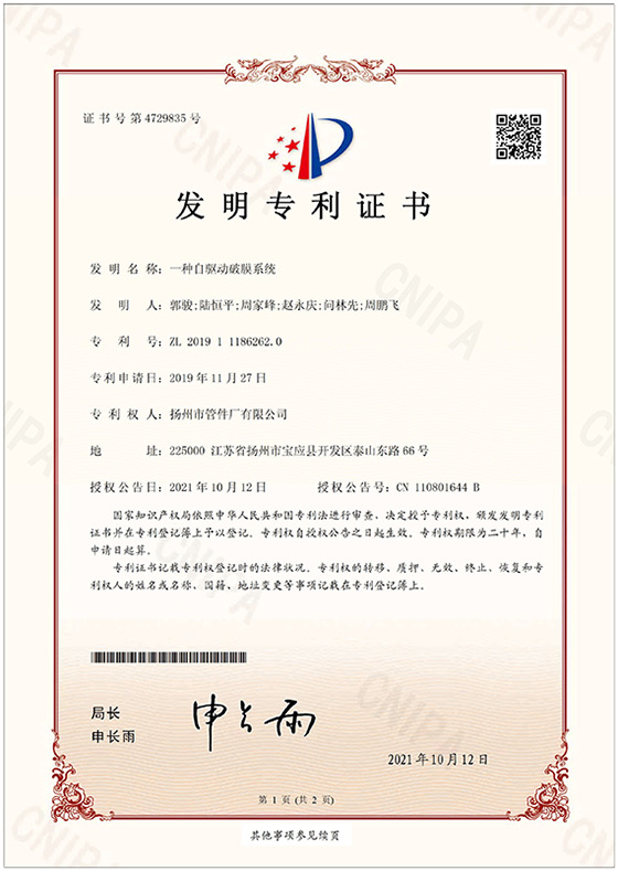 發(fā)明專利-一種自驅(qū)動(dòng)破膜系統(tǒng)